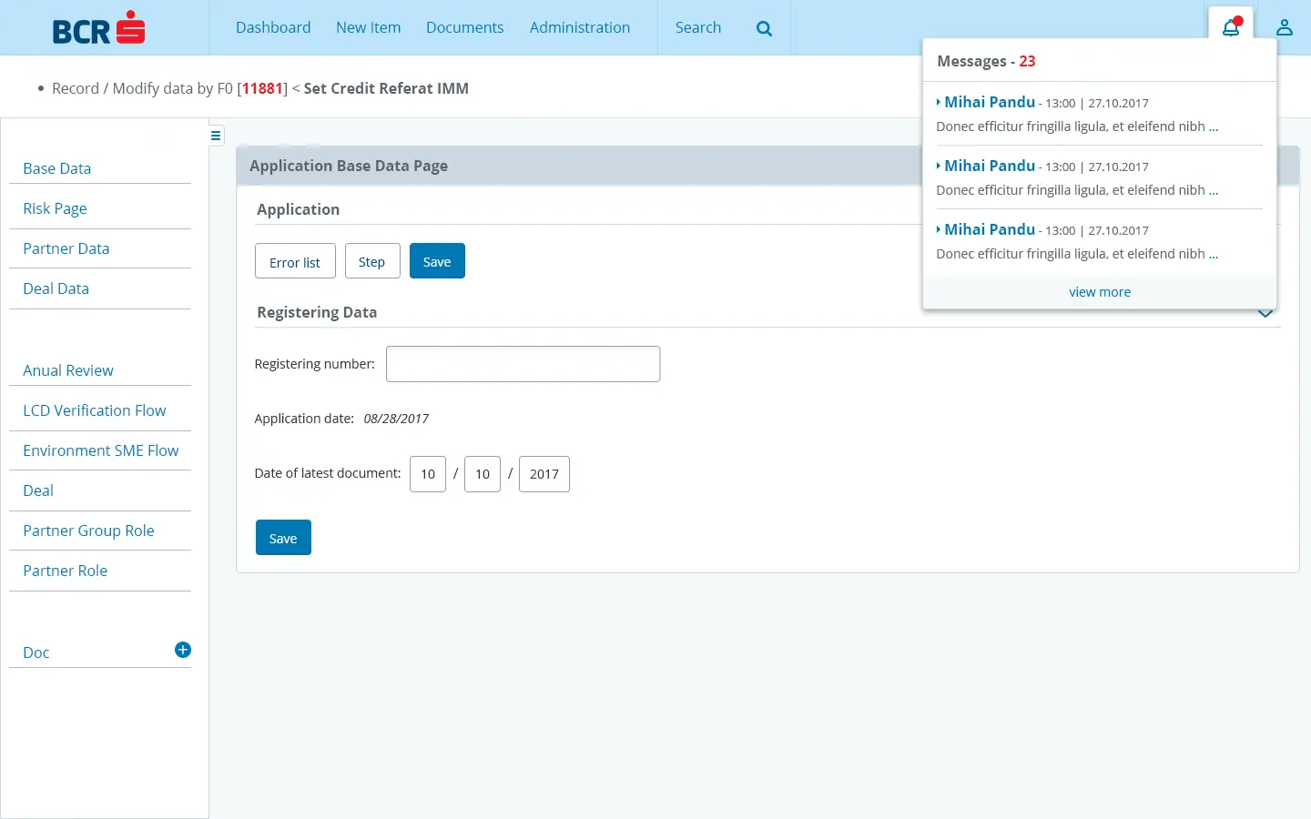 UI Dashbord