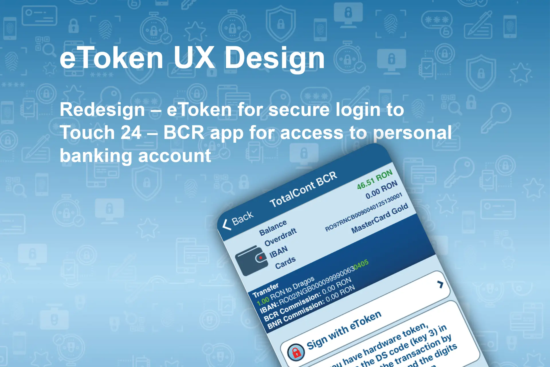 eToken Redesign for BCR Touch 24 App